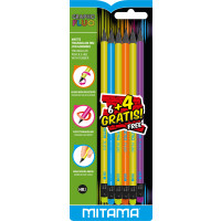 Mitama Matite Triangolari Fluo HB pz 6+4 omaggio 2HB 10 pz