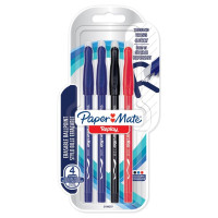Papermate Replay Nero, Blu, Rosso Penna a sfera Medio 4 pz