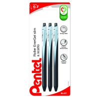 Pentel Roller EnerGel Slim a scatto 0.7 mm nero 3 pz