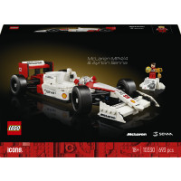 LEGO ICONS 10330 McLaren MP4/4 e Ayrton Senna, Modellino da Costruire di Auto da Corsa F1 con Minifigure, Regalo per Adulti