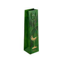 Serenity Shopper VINO Lux colore fondo Verde -stampa oro a caldo misura 13x8x39 h