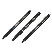Sharpie S-Gel Penna in gel retrattile Nero, Blu, Rosso 3 pz
