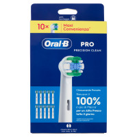 Oral-B Testine di Ricambio Pro Precision Clean Bianche Spazzolino Elettrico Denti Ricaricabile 10 pz