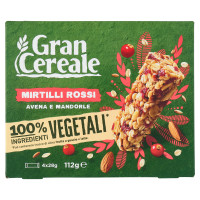 Gran Cereale Barrette Mirtilli Rossi, Avena e Mandorle 4 pezzi 112g