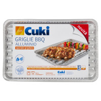 Cuki Cuoce Griglie BBQ Alluminio 34 cm x 22 cm 3 pz