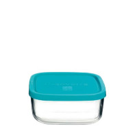 Bormioli Rocco 3.87870.MA2 recipiente per cibo Quadrato Scatola 0,75 L Blu, Trasparente 1 pz