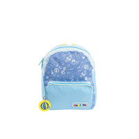Carioca Zainetto tondo doodle azzurro - riciclato