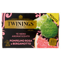 Twinings Pompelmo Rosa e Bergamotto Tè Nero aromatizzato 20 filtri The 40 g