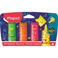 Maped 743602 evidenziatore 4 pz Punta smussata Giallo, Rosa, Arancione, Verde