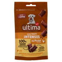 ultima Dog Mini <10 kg Mini Treats Intenses con Pollo x25 40 g