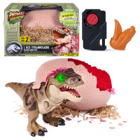 Jurassic World Primal Hatch, dinosauro giocattolo interattivo e uovo, fai schiudere e addestra il tuo cucciolo di dinosauro dotato di oltre 100 suoni e reazioni, giocattoli per bambini e bambine dai 5 anni in su