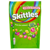 Skittles Crazy Sours, Caramelle Frizzanti Assortite al Gusto Frutta 136g