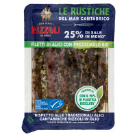 Rizzoli le Rustiche del Mar Cantabrico Filetti di Alici con Prezzemolo Bio 60 g