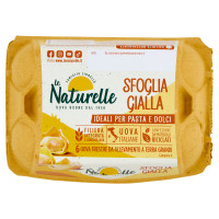 le Naturelle Sfoglia Gialla 6 Uova Fresche da Allevamento a Terra Grandi
