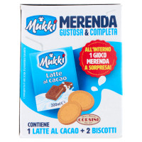 Mukki Merenda Gustosa & Completa Latte al cacao 200 ml + Biscotti Corsini 20 g