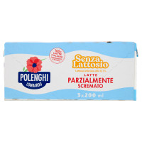 Polenghi Lombardo Senza Lattosio Latte Parzialmente Scremato 3 x 200 ml