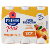 Polenghi Lombardo Plus Drink Probiotico Multifrutti 6 x 100 g