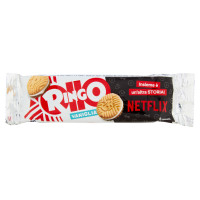 Ringo Vaniglia Biscotti Farciti con Crema Vaniglia Snack Merenda 1 porz.55g Limited edition Netflixf