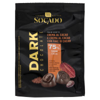 Socado Dark Chocolate Praline Assortite Crema al Cacao e Crema al Cacao con Fave di Cacao 200 g