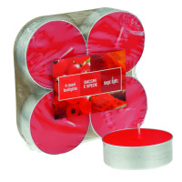Magic Lights Confezione 4 Maxi Tea Lights a lunga durata, profumo Bacche Speziate