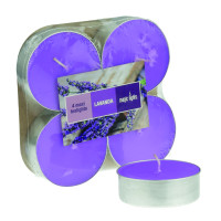 Magic Lights Confezione 4 Maxi Tea Lights a lunga durata, profumo Lavanda