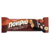 Novi novipiù Cioccolato fondente con crema alle nocciole e nocciole croccanti in pezzi 32 g