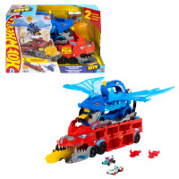 Hot Wheels City Drago Trasportatore Trasformabile E 2 Macchinine Giocattolo