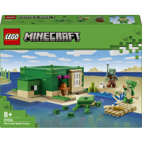 LEGO Minecraft 21254 Beach House della Tartaruga, Casa Giocattolo da Costruire per Bambini di 8+ Anni con Personaggi e Animali