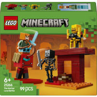 LEGO Minecraft 21266 Battaglia sul Ponte del Nether, Gioco d'Avventura Bambini 6+ con Funzioni e 4 Personaggi dal Videogioco