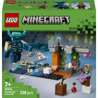LEGO Minecraft 21274 L’Incontro con il Sorvegliante, Giocattolo con Minifigure, Mob e Funzione Caduta Massi, Idea Regalo 7+