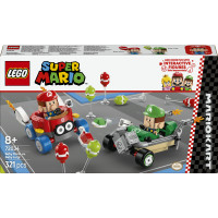 LEGO Super Mario 72034 Mario Kart : Baby Mario vs Baby Luigi, 2 Auto da Corsa da Costruire con Personaggi, Giochi Bambini 8+