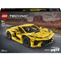 LEGO Technic 42205 Chevrolet Corvette Stingray - Modello di Auto per Bambini 9+ Fan delle Macchine Giocattolo con Funzioni