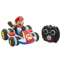 Super Mario Nintendo Mario Kart 8 Mini RC Racer Antigravità 2,4 GHz, con sterzo completo per spin a 360°, impennate e derapate! - Portata fino a 100 piedi - Per bambini dai 4 anni in su