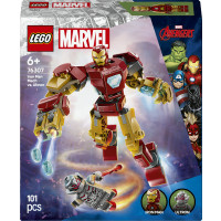 LEGO | Marvel 76307 Mech di Iron Man Contro Ultron - Action Figure Giocattolo da Costruire con 2 Minifigure, Gioco Bambini 6+