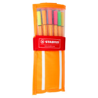 STABILO point 88 penna fineliner - rotolo da 30 pz. con 5 fluo