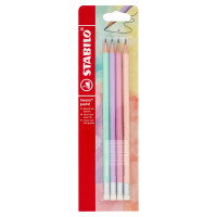 STABILO Swano Pastel HB=2 ½ con gommino - blister da 4 pz.