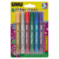 UHU Glitter Glue Original 6 x 10 ml