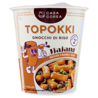 Casa Corea Topokki Gnocchi di Riso Jjajang Gusto Fagioli Neri 116 g