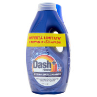 Dash Power Detersivo Liquido Lavatrice, Azione Extra-Smacchiante, 2x20=40 Lavaggi 2x900ml