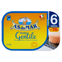 Asdomar Gusto Gentile Tonno all'olio di Semi di Girasole 6 x 70 g