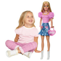 Barbie Bambola Bionda Da 71 Cm Con Accessori E Abiti Rimovibili