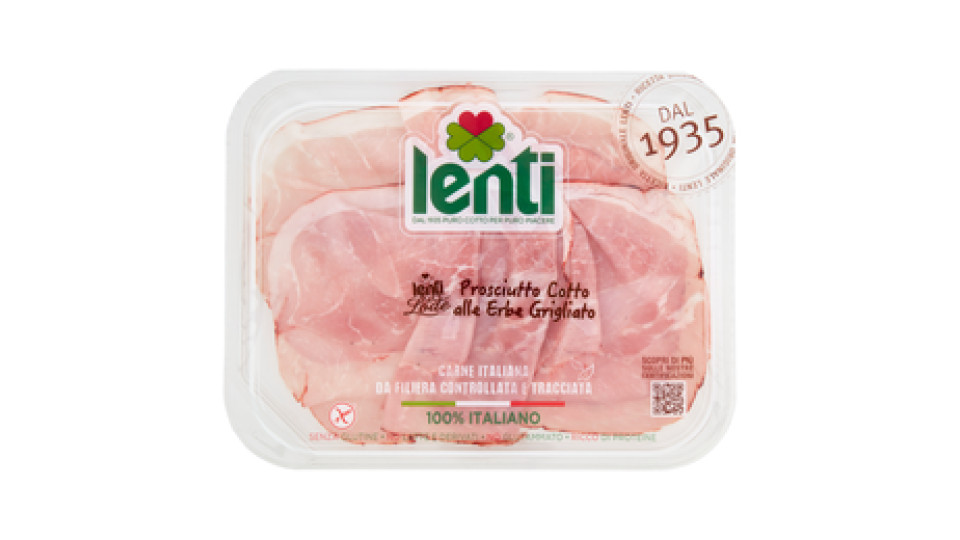 Prosciutto Cotto alle Erbe Grigliato 100% Carne Italiana 0,120 Kg