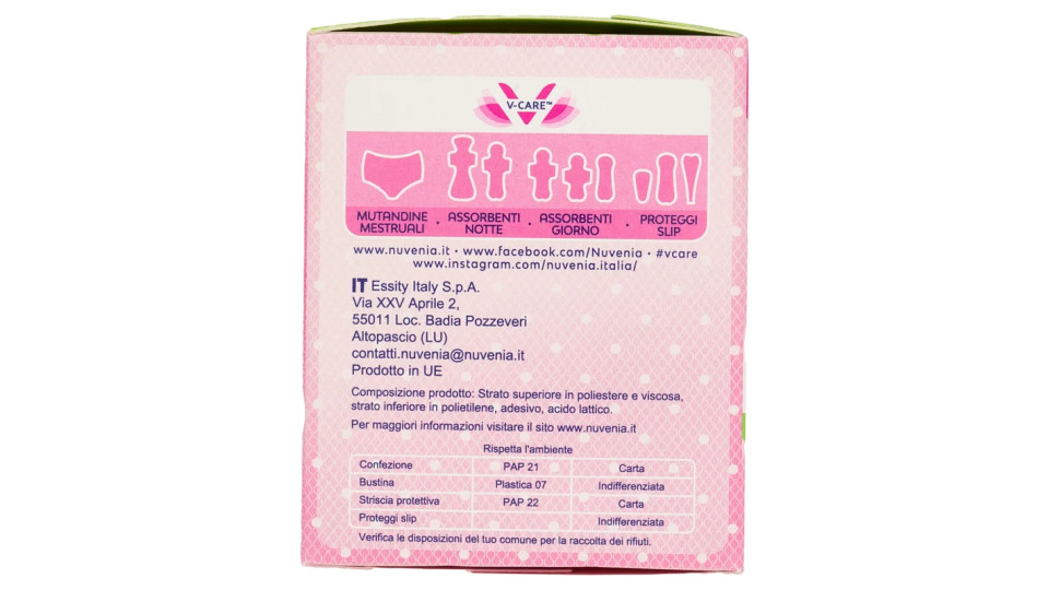 Nuvenia, proteggi-slip sottilissimo ripiegati