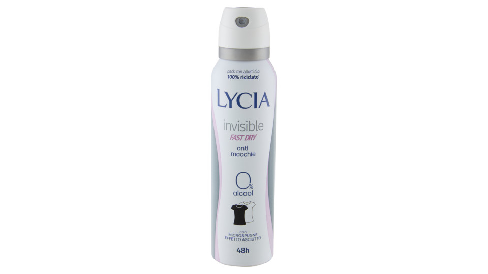Lycia, Invisible Fast Dry deodorante spray