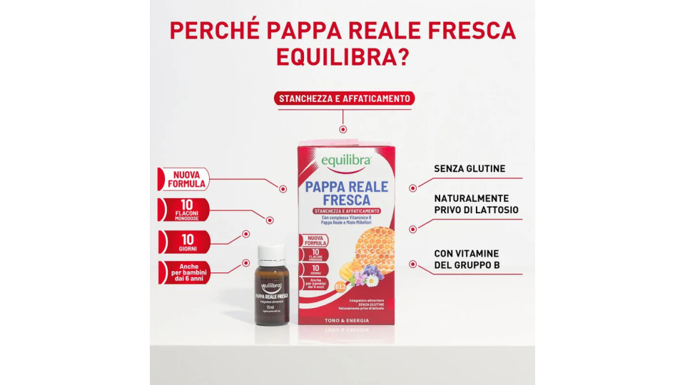 Equilibra, pappa reale fresca 10 flaconcini monodose