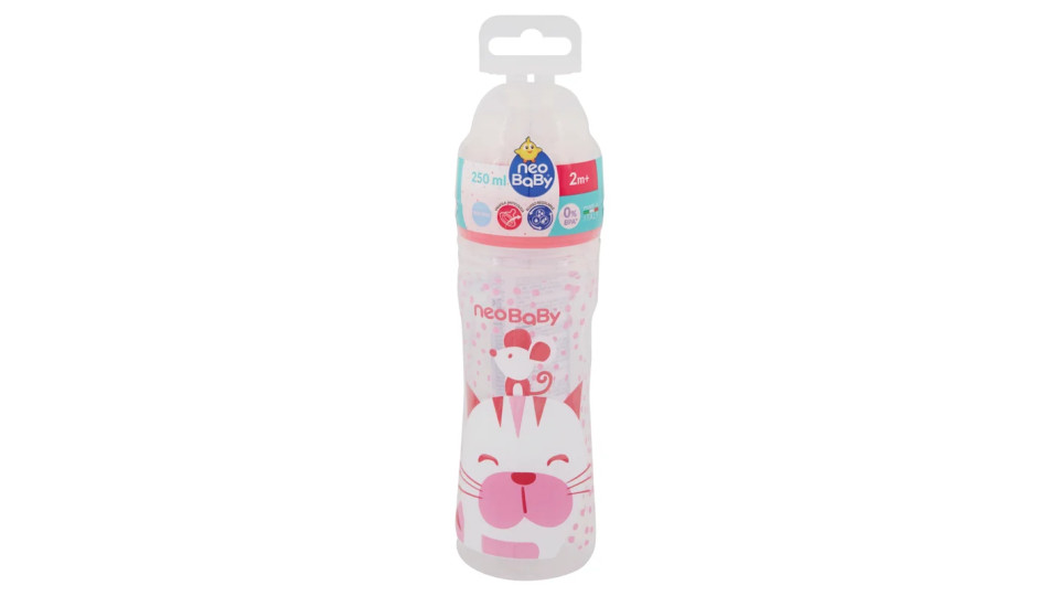 Neo Baby, biberon in plastica collo largo 330 ml