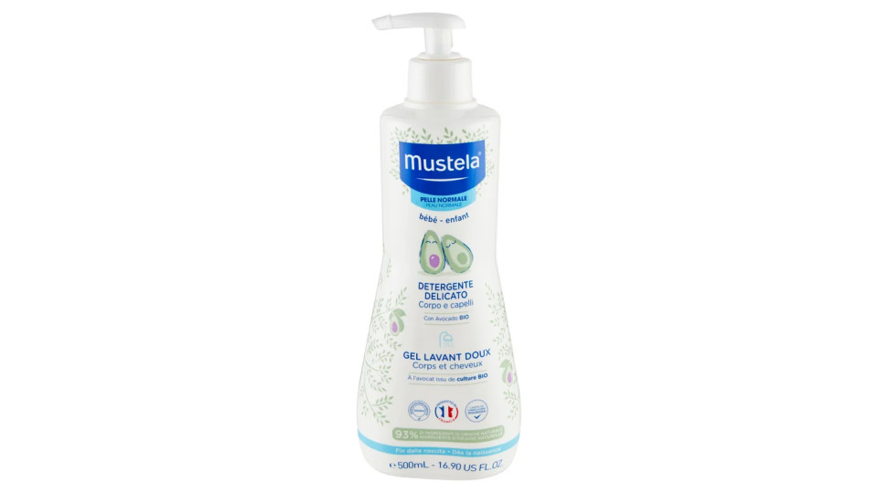 Mustela, bébé detergente delicato corpo e capelli pelle normale
