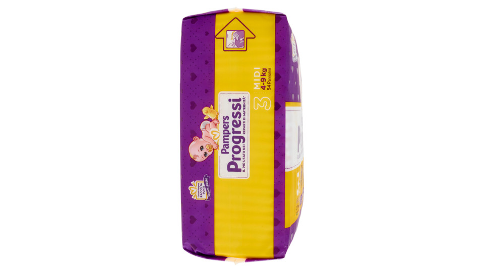 Pampers Progressi taglia 3 midi (4-9 Kg) conf.