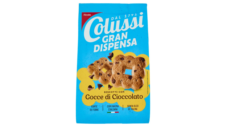 Colussi Gran Dispensa Biscotti con Gocce di Cioccolato 565 g