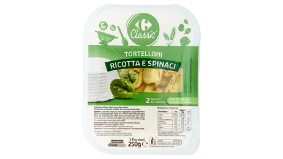 Tortelloni ricotta e spinaci